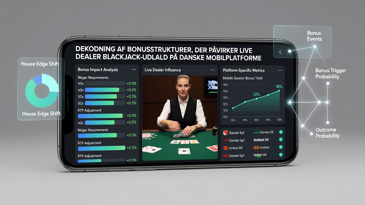Detaljeret visning af live dealer blackjack grænseflade på mobil med bonus tracking elementer