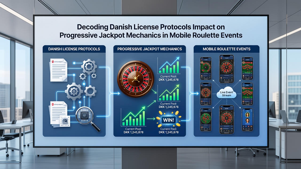 Diagram over progressive jackpot fordeling i reguleret mobil roulette
